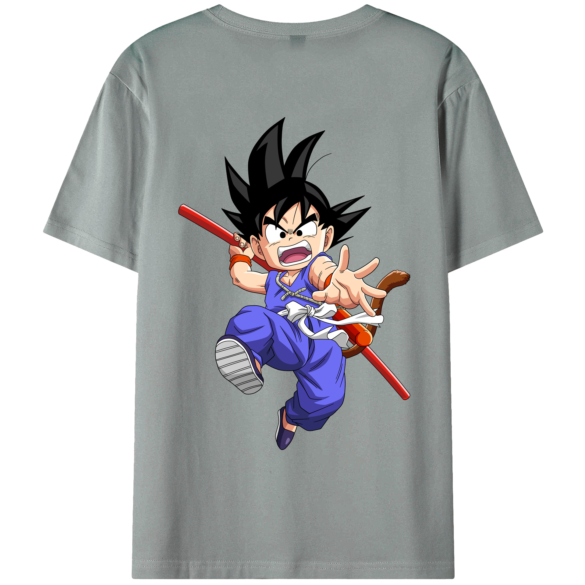 （画像用） ドラゴンボール 孫悟空（そん ごくう）Son Goku カカロット DRAGON BALL Kakarotto 綿100％ メンズ半袖Tシャツ（バックプリント） 通気性